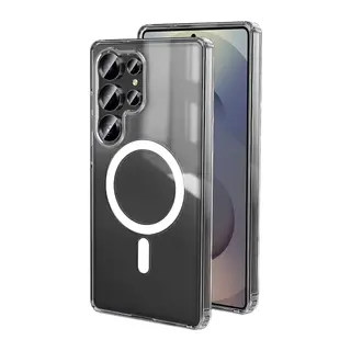 Samsung Galaxy S25 Ultra Uyumlu Kılıf Magneticsafe Şeffaf Silikon - Şeffaf
