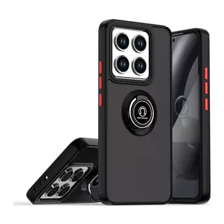 Xiaomi Mi 15 Pro Uyumlu Kılıf Montreal Yüzüklü Silikon Kapak - Siyah