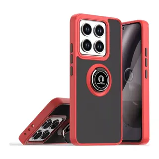 Xiaomi Mi 15 Pro Uyumlu Kılıf Montreal Yüzüklü Silikon Kapak - Kırmızı