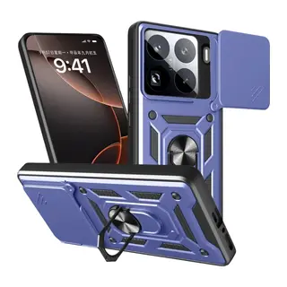 Xiaomi Mi 15 Pro Uyumlu Kılıf Pars Lens Yüzüklü Silikon - Lacivert