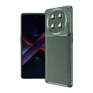 Honor Magic 7 Lite Uyumlu Kılıf Auto Focus Karbon Kapak - Koyu Yeşil