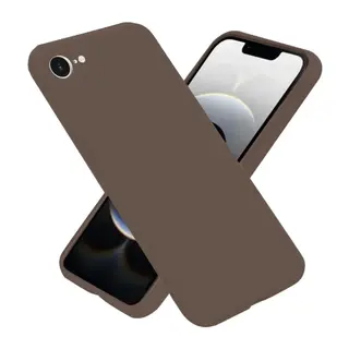 Apple iPhone 16E Uyumlu Kılıf First Silikon - Kahverengi