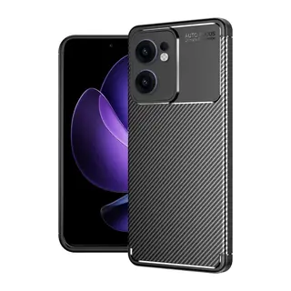 Oppo Reno 13F Uyumlu Kılıf Auto Focus Karbon Kapak - Siyah