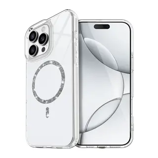Apple iPhone 14 Pro Max Uyumlu Live Diamond Magsafe Kapak - Şeffaf