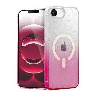 Apple iPhone 16E Uyumlu Pummel Shiny Magsafe Kapak - Pembe