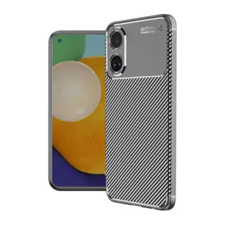 Oppo A60 Uyumlu Kılıf Auto Focus Karbon Kapak - Gri