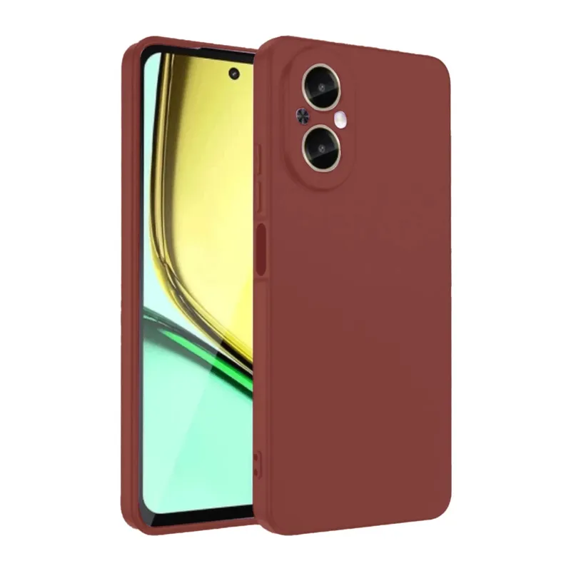 Realme 12 Lite Uyumlu Kılıf First Silikon - Bordo