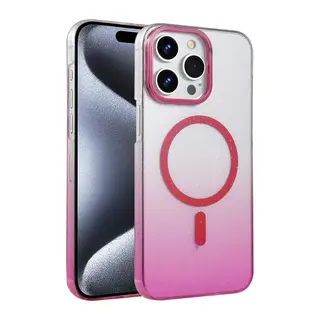 Apple iPhone 14 Pro Max Uyumlu Glossy Magsafe Kapak - Pembe