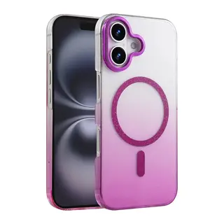 Apple iPhone 16 Plus Uyumlu Glossy Magsafe Kapak - Mor
