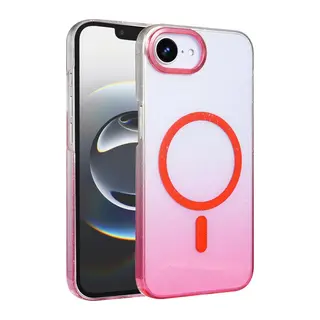 Apple iPhone 16E Uyumlu Glossy Magsafe Kapak - Pembe