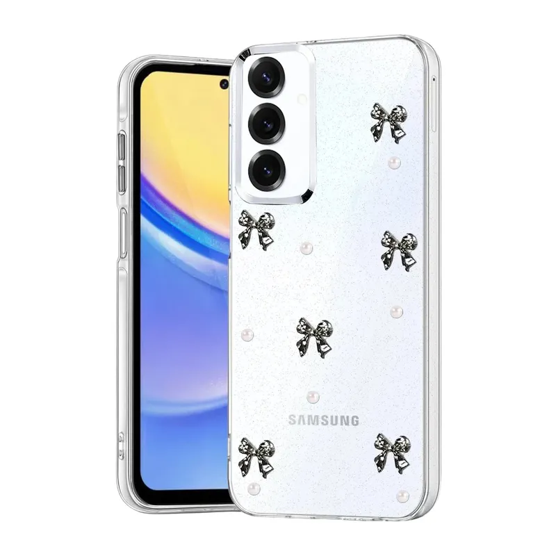 Samsung Galaxy A14 4G Uyumlu Fiyonk Desenli Kapak - Desen 8
