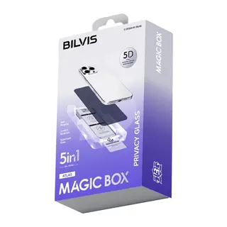 Apple iPhone 16 Pro Uyumlu Bilvis 5in1 5D Magic Hayalet Cam Ekran Koruyucu - Siyah