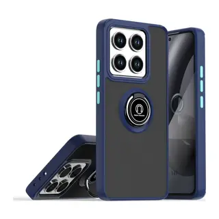 Xiaomi Mi 14T Uyumlu Montreal Yüzüklü Silikon Kapak - Lacivert