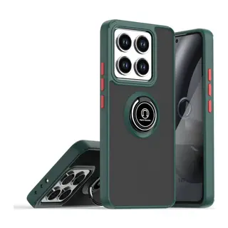 Xiaomi Mi 14T Uyumlu Montreal Yüzüklü Silikon Kapak - Yeşil