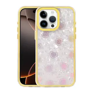 Apple iPhone 16 Pro Uyumlu Lumi Desenli Kapak - Sarı