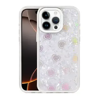 Apple iPhone 16 Pro Max Uyumlu Lumi Desenli Kapak - Beyaz