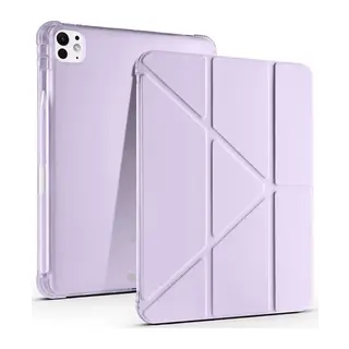 Apple iPad Air 13 (2024) Kılıf Kalemlikli Mars Tablet Kılıfı - Lila