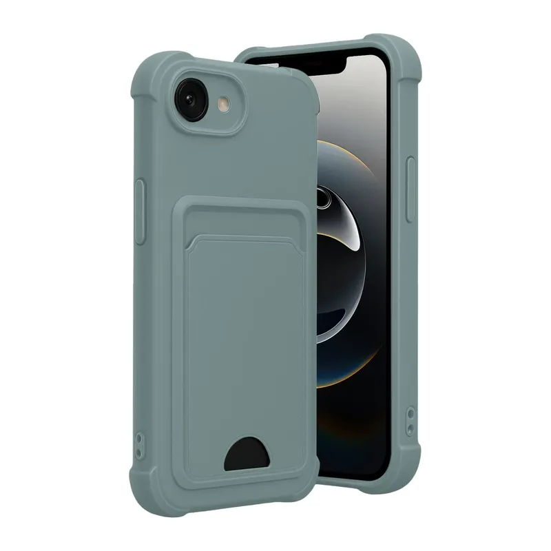 Apple iPhone 16E Uyumlu Kelvin Kartvizitli Silikon - Açık Yeşil