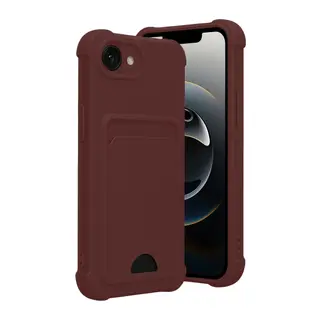 Apple iPhone 16E Uyumlu Kelvin Kartvizitli Silikon - Bordo