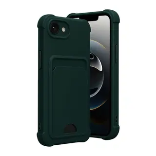 Apple iPhone 16E Uyumlu Kelvin Kartvizitli Silikon - Koyu Yeşil