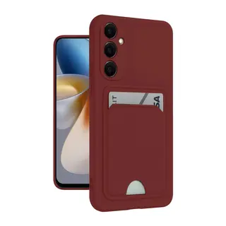 Samsung Galaxy M15 Uyumlu Kelvin Kartvizitli Silikon - Bordo