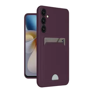 Samsung Galaxy A26 Uyumlu Kılıf Kelvin Kartvizitli Silikon - Derin Mor