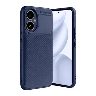 Honor 400 Uyumlu Kılıf Auto Focus Karbon Kapak - Lacivert
