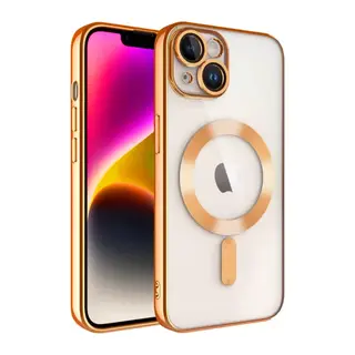 Apple iPhone 15 Uyumlu Kılıf Kross Magneticsafe Kapak - Turuncu