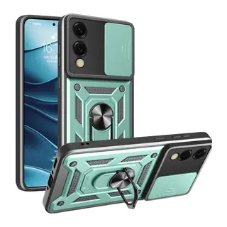 Samsung Galaxy S25 Uyumlu Edge Pars Lens Yüzüklü Silikon - Yeşil