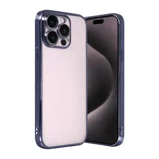 Apple iPhone 15 Pro Max Uyumlu Lensli Silikon - Lacivert
