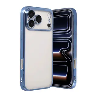 Apple iPhone 17 Pro Uyumlu Lensli Silikon - Açık Mavi