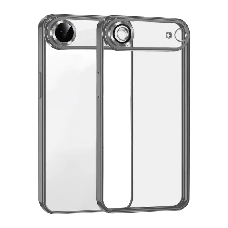 Apple iPhone 17 Air Uyumlu Lensli Silikon - Titan Gri