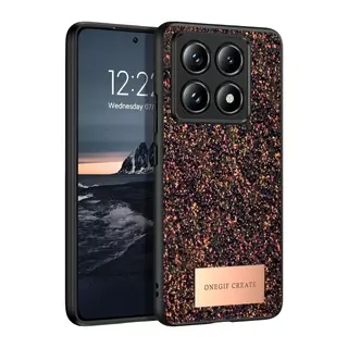 Onegif Xiaomi Mi 14T Pro Uyumlu Bright Simli Kapak - Derin Mor