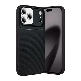 Apple iPhone 17 Pro Max Uyumlu Auto Focus Karbon Kapak - Siyah