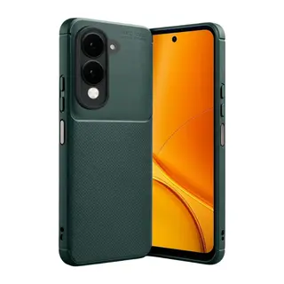 Vivo Y29S Uyumlu Auto Focus Karbon Kapak - Koyu Yeşil