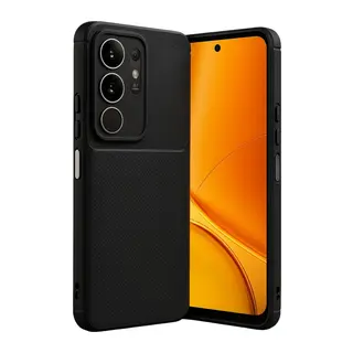 Vivo Y29 4G Uyumlu Auto Focus Karbon Kapak - Siyah