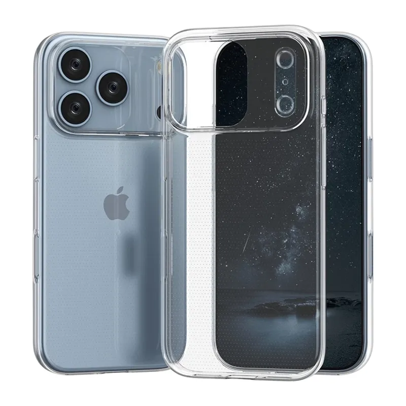 Apple iPhone 17 Pro Uyumlu Lüx Şeffaf Silikon - Şeffaf