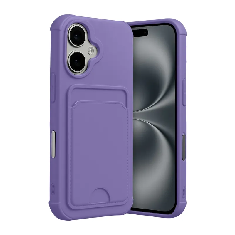 Apple iPhone 17 Uyumlu Kelvin Kartvizitli Silikon - Lila