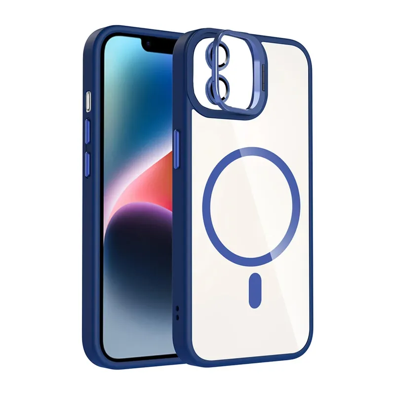 Joko Apple iPhone 11 Uyumlu Remim Lensli Magsafe Standlı Kapak - Lacivert