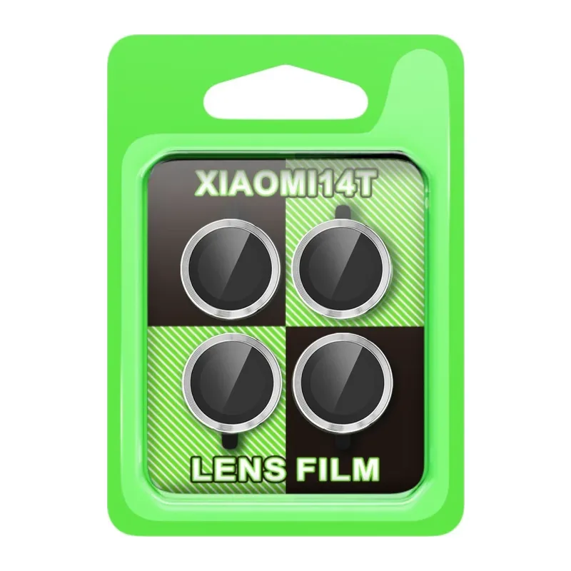 Xiaomi Mi 14T Uyumlu Raze Metal Kamera Lens - Gümüş
