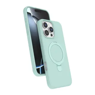 Apple iPhone 16 Pro Uyumlu Regal Magsafe Standlı Kapak - Su Yeşili