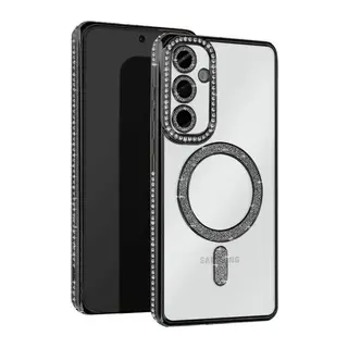 Samsung Galaxy A15 4G Uyumlu Joke Simli Magneticsafe Kılıf - Siyah