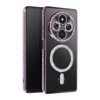 Xiaomi Redmi 14C Uyumlu Joke Simli Magneticsafe Kılıf - Derin Mor