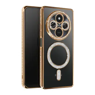 Xiaomi Redmi 14C Uyumlu Joke Simli Magneticsafe Kılıf - Gold