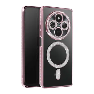 Xiaomi Redmi 14C Uyumlu Joke Simli Magneticsafe Kılıf - Pembe