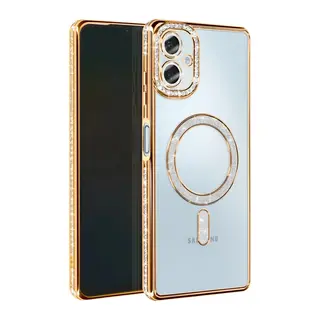 Samsung Galaxy A06 Uyumlu Joke Simli Magneticsafe Kılıf - Gold