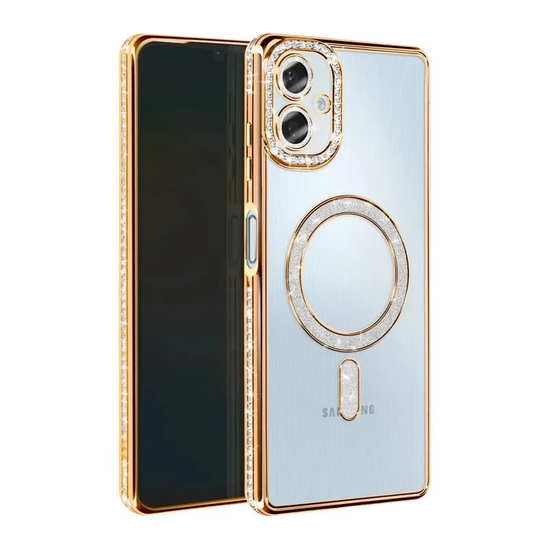 Samsung Galaxy A06 Uyumlu Joke Simli Magneticsafe Kılıf - Gold