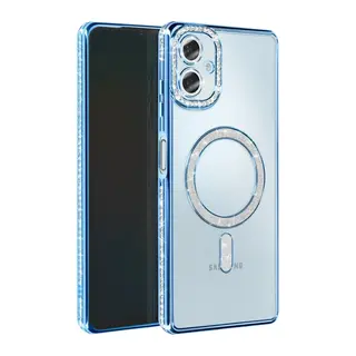 Samsung Galaxy A06 Uyumlu Joke Simli Magneticsafe Kılıf - Mavi