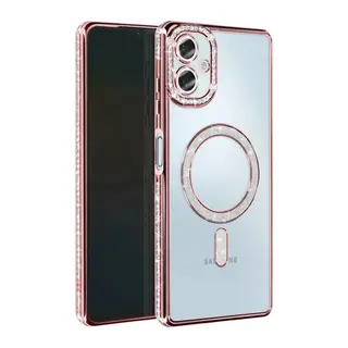 Samsung Galaxy A06 Uyumlu Joke Simli Magneticsafe Kılıf - Pembe