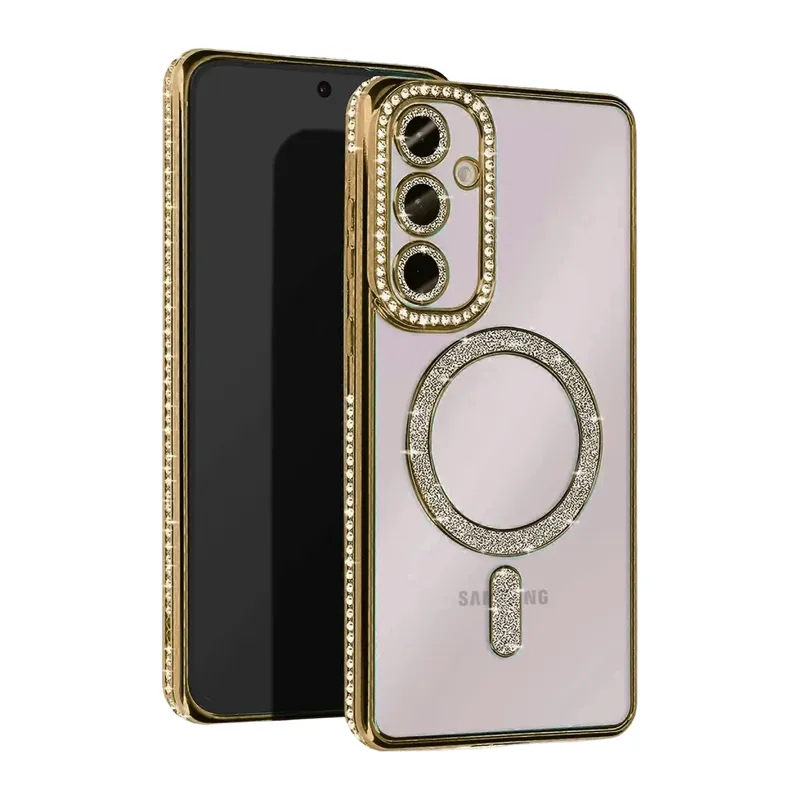Samsung Galaxy A36 Uyumlu Joke Simli Magneticsafe Kılıf - Gold